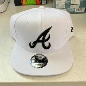 Atlanta Braves white / BLK New Era SnapBack